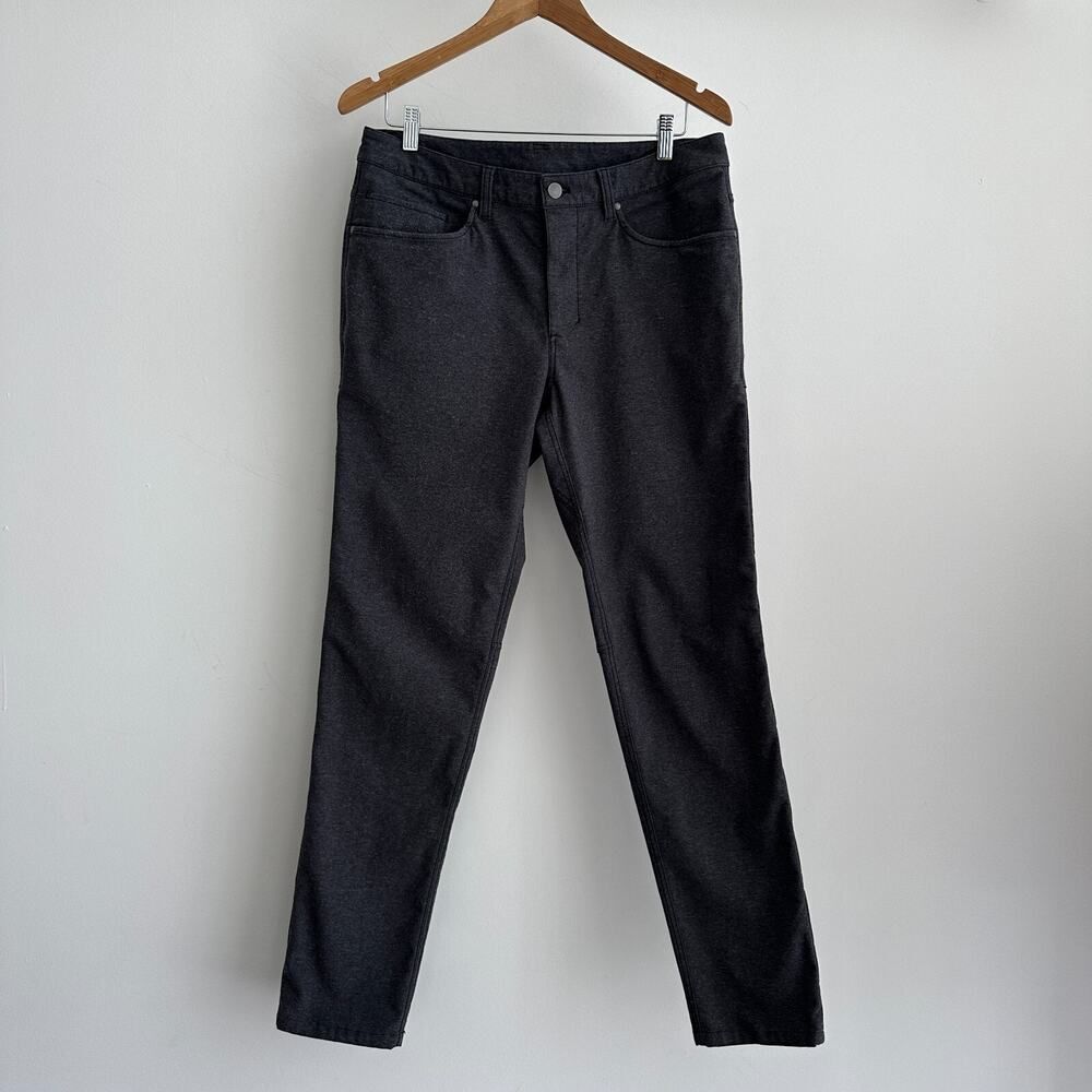 Lululemon Pants Mens 32 Gray ABC Tech Canvas Heather Slim Performance Athleisure